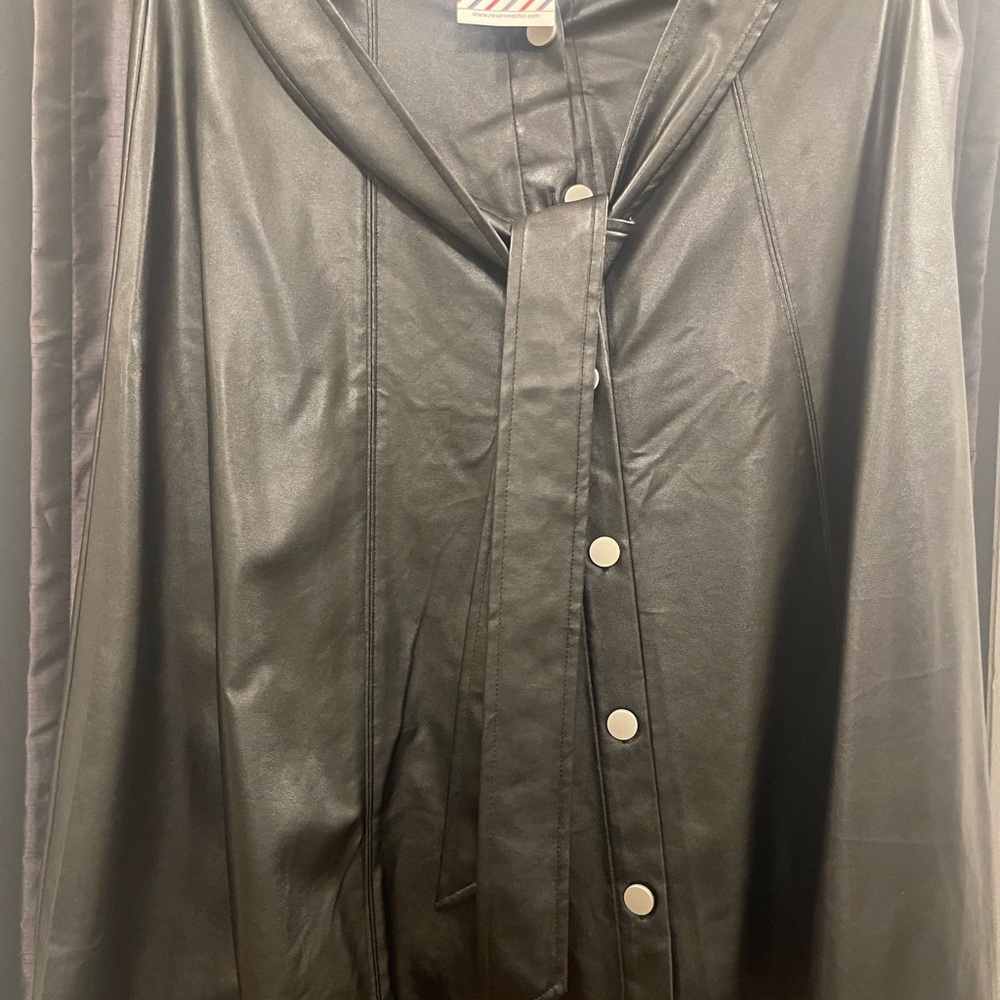 Black Faux Leather Skirt. NWT